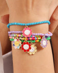 Smiley Flower Beaded Bracelet