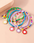 Smiley Flower Beaded Bracelet