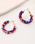 Celebration Beaded Hoop Earrings