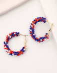 Celebration Beaded Hoop Earrings