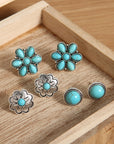 3 Piece Set Western Stud Earrings