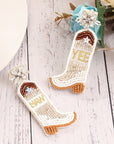 Cowboy Boots Bead Dangle Earrings