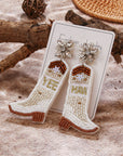 Cowboy Boots Bead Dangle Earrings