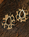 Leopard Print Hollow Out Drop Earrings