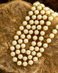 Gold Faux Pearl Beaded Layered Necklace