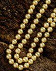 Gold Faux Pearl Beaded Layered Necklace