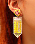 Yellow Teacher Pencil Earrings