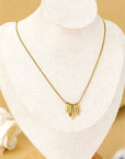Gold Asymmetric Bar Pendant Necklace