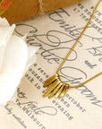Gold Asymmetric Bar Pendant Necklace