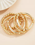 Gold Layered Elastic Bracelet Set