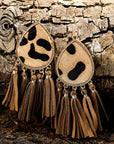 Boho Leopard Tasseled Hook Earrings