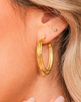 Gold Minimalist Triple Hoop Earrings