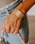 Gold Multi Layer Bangle Bracelet