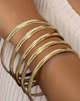 Gold Multi Layer Bangle Bracelet