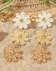 Crochet Flowers Stud Dangle Earrings
