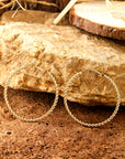 Gold Twisted Large Hoop Earrings