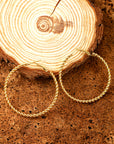 Gold Twisted Large Hoop Earrings
