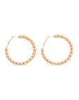 Gold Beads Hoop Earrings