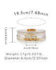 White Ring Beads Hand-woven Buckle Bracelet
