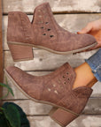 Quinn Cut Out Suede Ankle Boots