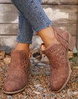Quinn Cut Out Suede Ankle Boots