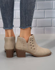 Quinn Cut Out Suede Ankle Boots