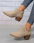 Quinn Cut Out Suede Ankle Boots