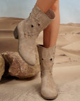 Western Star Decor Suede Boots