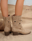 Western Star Decor Suede Boots