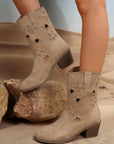 Western Star Decor Suede Boots