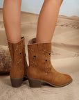 Western Star Decor Suede Boots