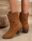 Western Star Decor Suede Boots