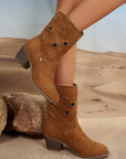 Western Star Decor Suede Boots