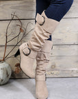 Kennedy Dual Buckle Strap Side Zip Boots