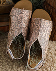 Vintage Floral Hollowed Platform Sandals
