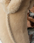Anna Suede Stitching Plush Lined Anklet Boots