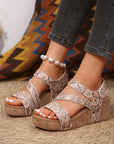 Vintage Floral Hollowed Platform Sandals