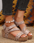 Vintage Floral Hollowed Platform Sandals