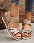 Violet Criss Cross Platform Sandals