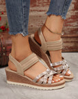 Violet Criss Cross Platform Sandals