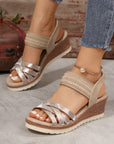 Violet Criss Cross Platform Sandals