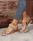 Violet Criss Cross Platform Sandals