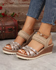 Violet Criss Cross Platform Sandals