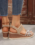 Violet Criss Cross Platform Sandals