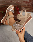 Violet Criss Cross Platform Sandals