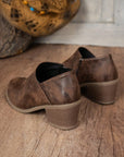 Tulip Opening Suede Ankle Boots