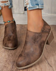 Tulip Opening Suede Ankle Boots
