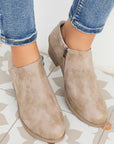 Tulip Opening Suede Ankle Boots