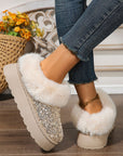 Lucia Sequin Thick Sole Snow Boots