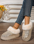 Lucia Sequin Thick Sole Snow Boots